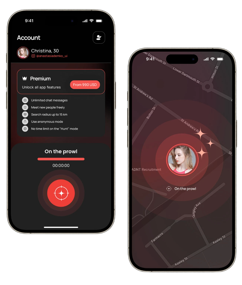 Ayak rider app interface
